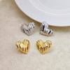 Exaggerated Heart Earrings: 925 Silver Needle, High-End Niche Design, Fashionable and Versatile.