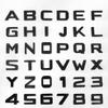 Srasakan 3D Car Emblem Stickers Decoration Dress Up Exterior Parts Capital Alphabet Letter Number Stickers (Black, 37 Pcs)