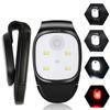 LED Clip Flashlight 4 Lighting Modes USB Rechargeable Clip On Light Safety Warning Running Lights for Night Walking Fishing MYY