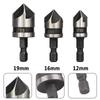 12/16/19mm Drill Bit 90 Degree Carbon Steel Chamfer Chamferer