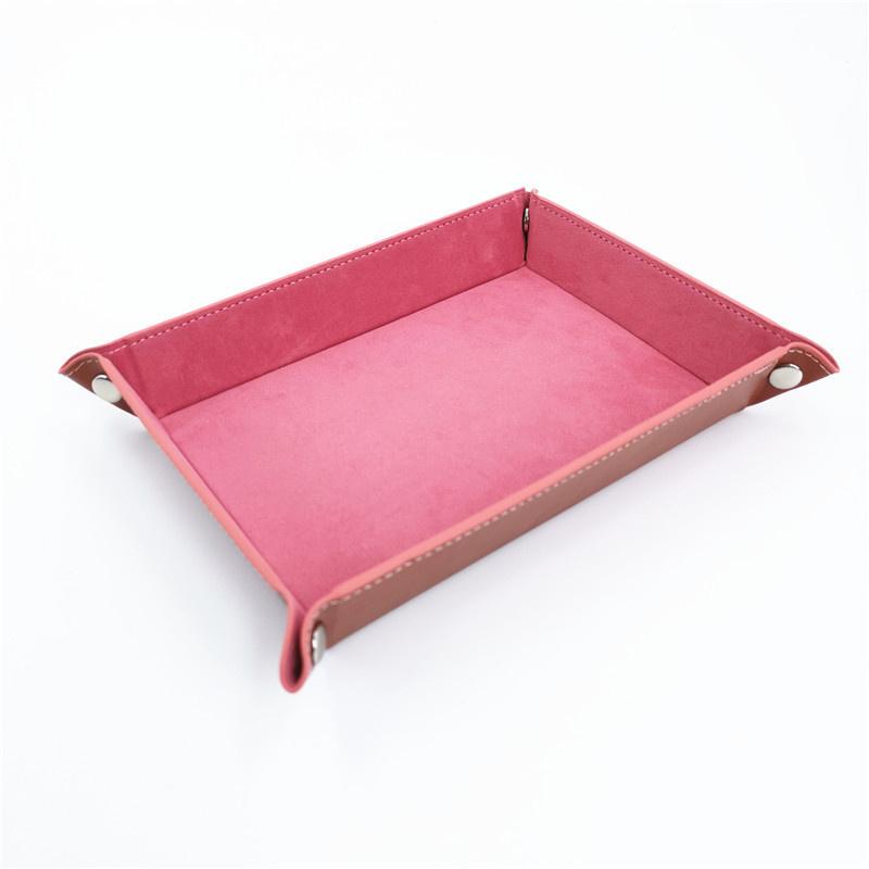 Creative Storage Tray Pu Foldable Storage Box Pu Tray Dice Tray Desktop Storage Box Rolling Folding Game Storage