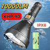 Most Professional Diving Flashlight XHP90 Dive Torch  IPX8 Waterproof Underwater Light Dive 300m Diving Lantern