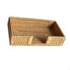 Flat Napkin Storage Basket, Woven Holder for Napkins, Rattan Tray Cafes