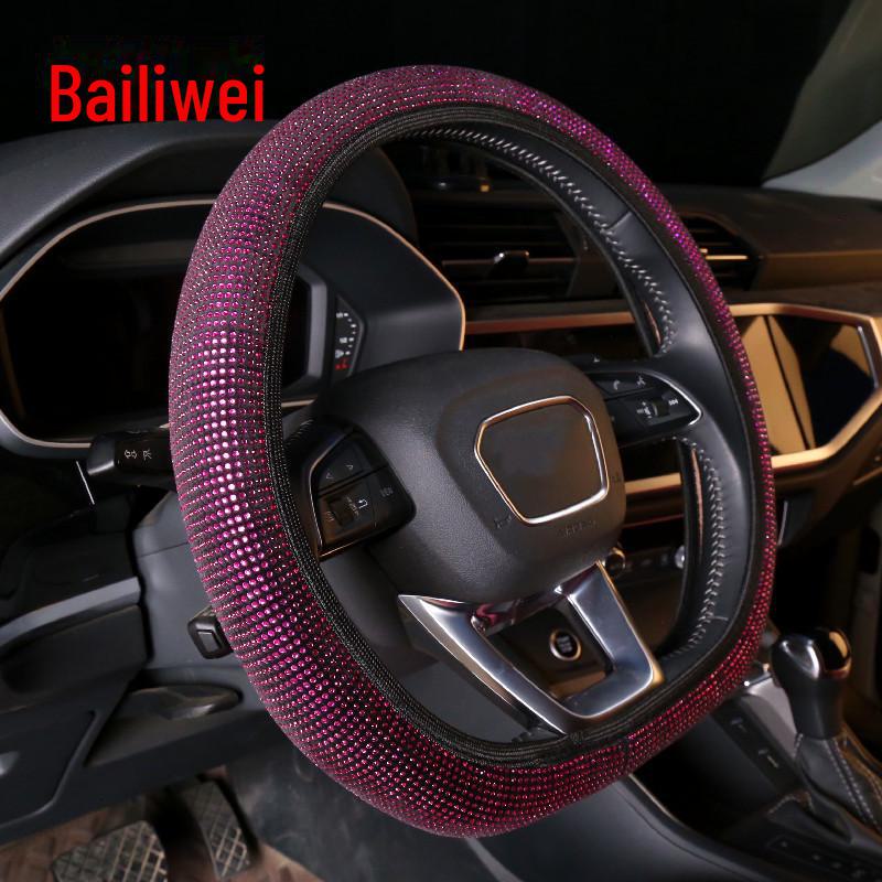 Colorful Elastic Diamond Steering Wheel Cover - Sparkling Design Without Inner Ring