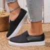 2025 Autumn New Foreign Trade European and American Women's Shoes Board Shoes Single Shoes Flat Shoes One Pedal Casual Shoes Large Size Women's Shoes