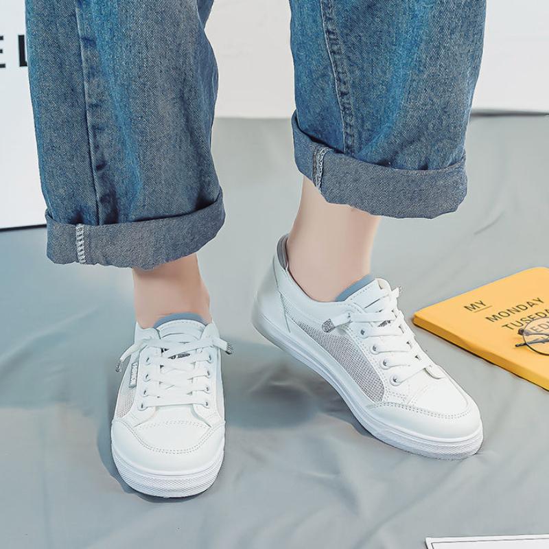 Fashion Woman Footwear Lace Up Athletic Mesh Breathable Flat Sneakers Sports Shoes for Women Sale Y2k Fashion Cotton 39 Walking Luxury A