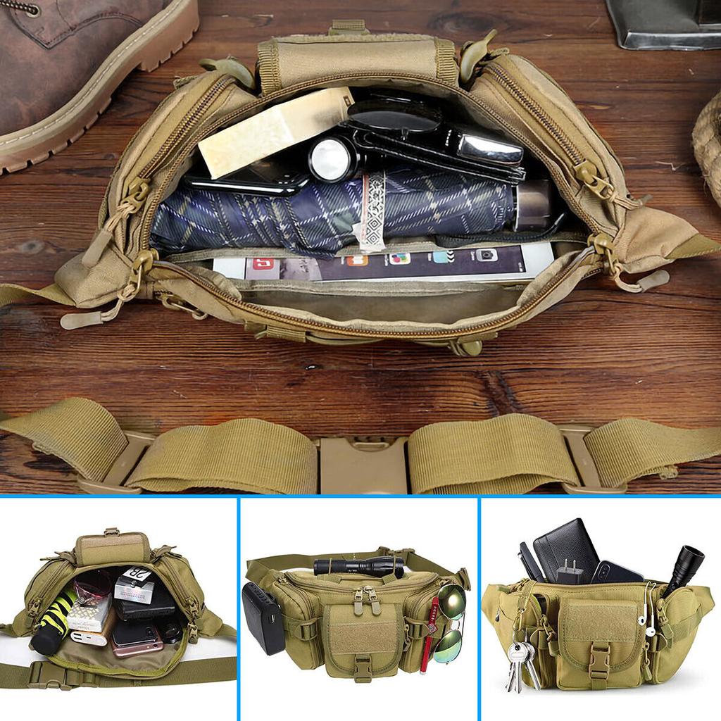 Outdoor Utility Tactical Waist Fanny Pack Pouch Military Camping Hiking Belt Bag