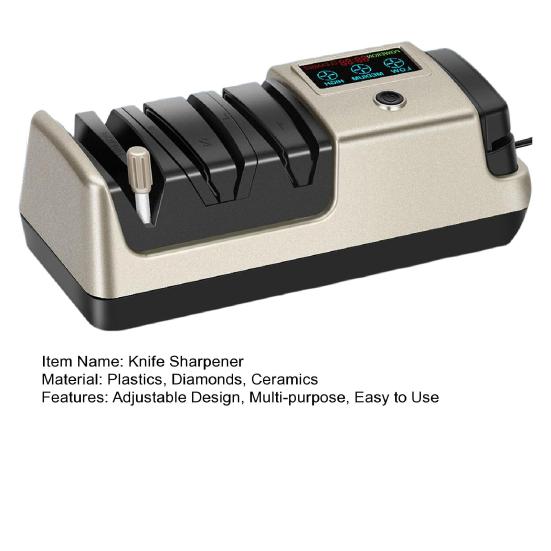 Electric Knife Sharpener Digital Display Adjustable Rotational Speed Precision Professional Serrated Knife Scissors Sharpening Tool