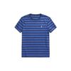 Polo SS22 Slim Fit Plain Knit Striped Short Sleeve T-Shirt Men Tops Blue MNPOTSH1N821142-400