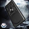 For ZTE Nubia Focus/Blade A75 5G Case with Slide Camera Lid PC+TPU Kickstand Phone Cover