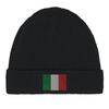Bonnet - Drapeau Italie - Noir - 100% Coton - Taille Fixe - Design Épuré