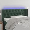 VidaXL LED Headboard Bedroom Furniture Single Bed Accessory Headboard Bed Frame Interior Dark Green 3123617