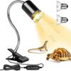 Dual Plug Reptile Heat Lamp: Turtle Basking & Calcium Supplement Lamp for US/EU