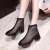 Fashion Women's Fashion Medium High Heel Mesh Cool Boots Autumn New Hollow Mesh Boots Thick Heel Sandals