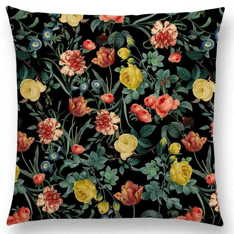 Latest Gorgeous Floral Night Forest Garden Print Throw Pillow Case Home Decor Cushion Covers / Cushion Cover Hogar