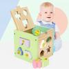 New Children's Wooden Multifunctional Thirteen-hole Intelligence Box/1-3-5 Years Old Shape Matching Building Blocks Early Education Educational Toys