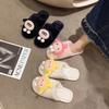 2025 Winter Cute Cartoon Women's Home Indoor Fluffy Slippers Couple Egg Boy Fluffy Casual Cotton Slippers