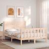 VidaXL Bed Frames with Double Headboard Solid Wood 3193181