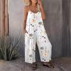 2025 Fashion Spring and Summer Casual Women's Suspender Trousers Autumn Loose and Breathable Style Printed Sleeveless Jumpsuit for Women