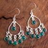 Green Onyx Silver Earring, Valentines Gift, 925 Sterling Silver Handmade Jewelry, Silver Earring, Gemstone Jewelry, Gift For Mum, Dangle Earring