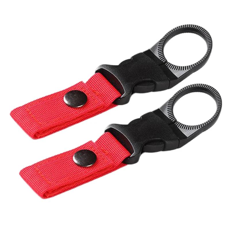 Outdoor Waterbottle Buckle Hook Nylon Webbing Buckle Hook Climb Carabiner Belt Backpack Hanger Camp Water Bottle Holder Clip