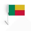 Drapeau Adhésif - Bénin - 14 X 21 Cm - 5 Pièces - Polyester - Léger - Recto/verso