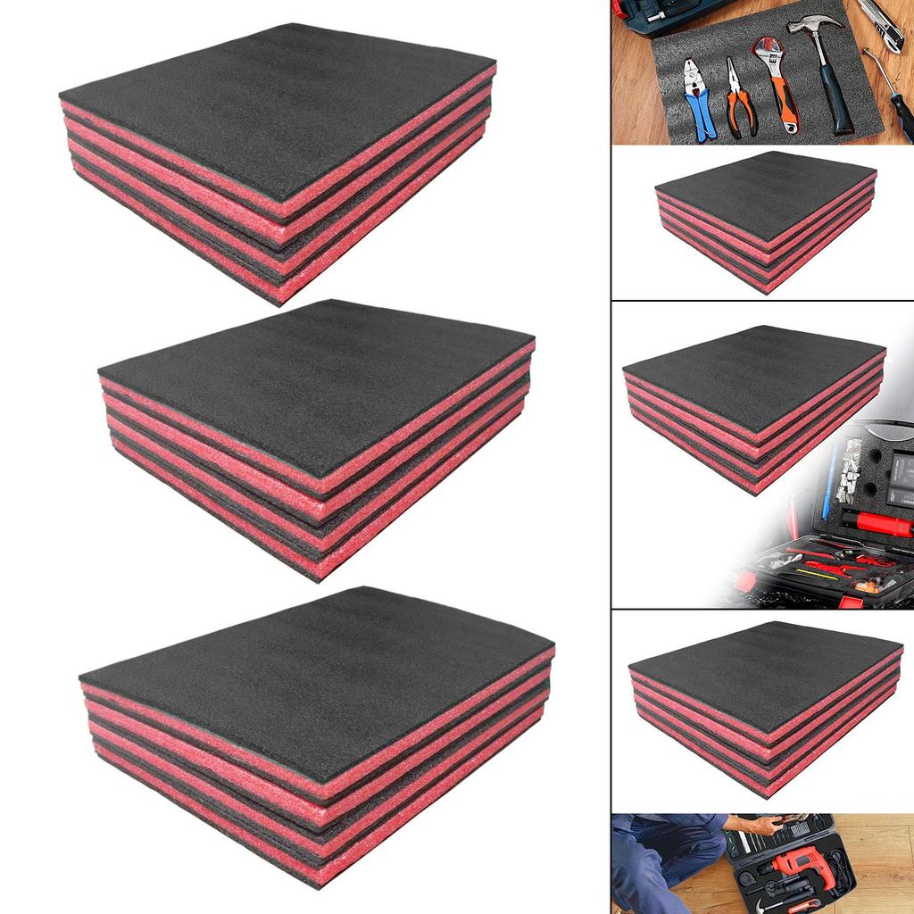 4x Tool Box Foam Inserts Multifunction Package Packing Foam Pads for Tabletop Miniatures Toolbox Padding Hard Case Shipping