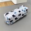 Cartoon Snow Cat Printing Pencil Bag Ins High Value Large Capacity Student Stationery Storage Pencil Bag Back To School