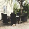 Day and Night - Day and Night Garden Dining Set 7 Pieces Black Synthetic Rattan