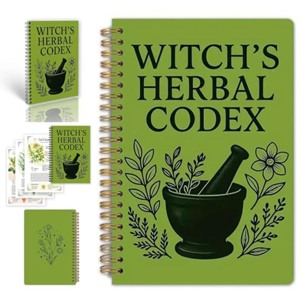 Witch's Herbal Notebook - Old Spiral Binding Plant Diary