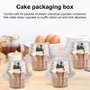 50Pcs Tall Cupcake Boxes Stackable Deep Dome Cupcake Containers Plastic Cupcake Holders for Shipping Display