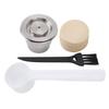 Coffee Capsule Reusable Stainless Steel Coffee Pod with Filter Paper Spoon Brush for Coffee Maker