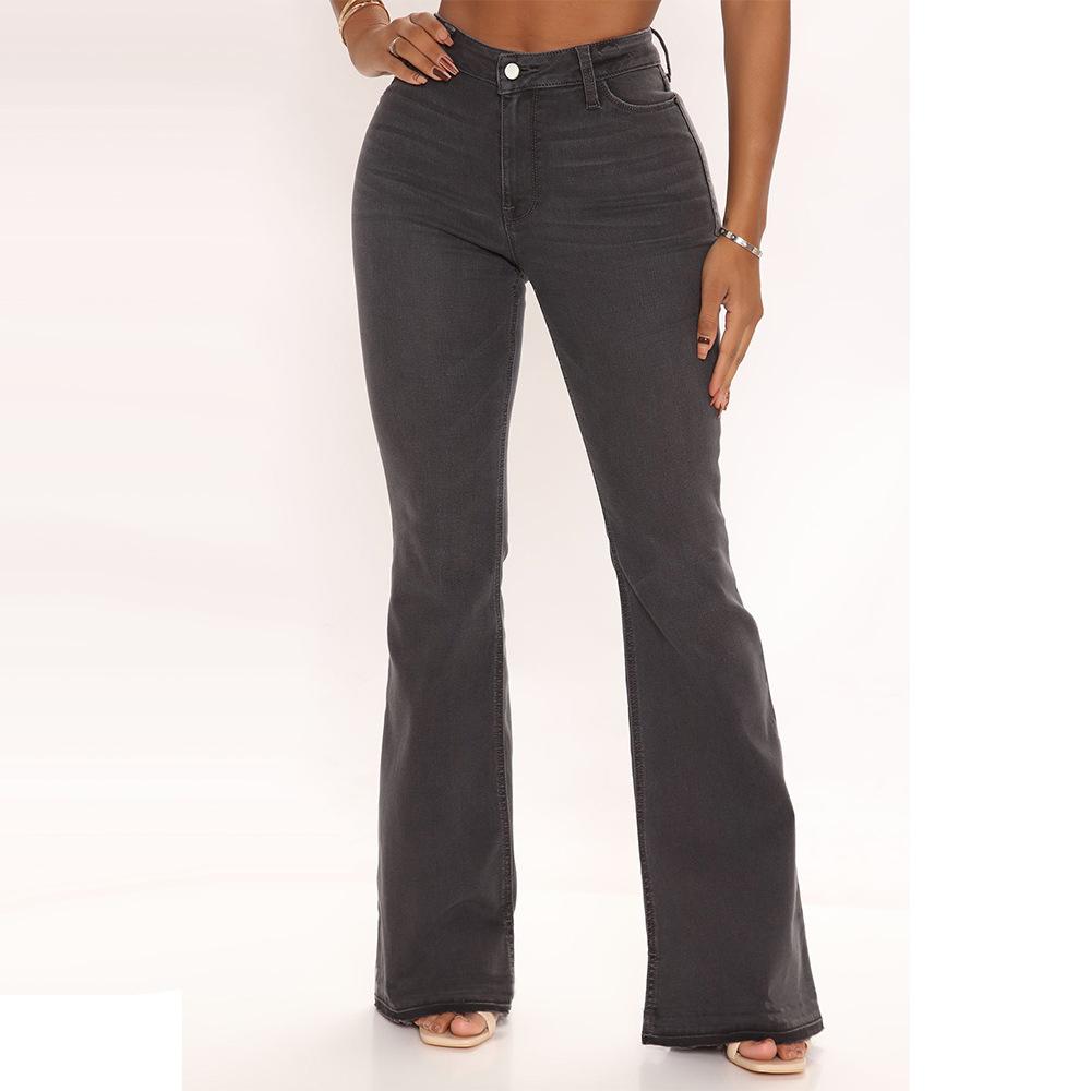 Flared Jeans Women's Hip Lift Slim Plus Size Trousers