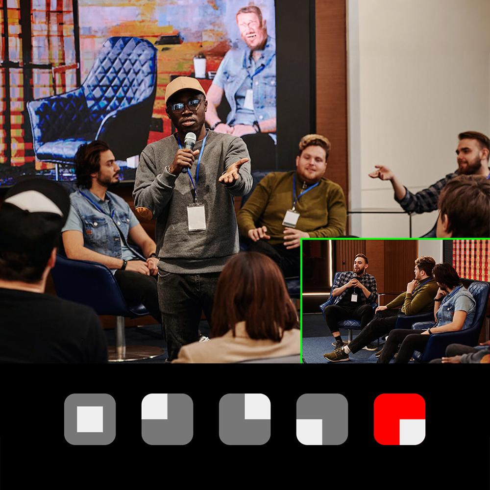 FEELWORLD L4 Multi-Format Video Mixer Switcher with 10.1 Inch Touchscreen Built-in Cooler 4 X HDMI