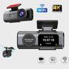 4K Dual Lens Driving Recorder High-definition Ultra Wide Angle Night Vision WiFi Front and Rear Dual Recording GPS Car Recording