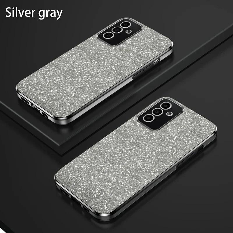 Shiny Glitter Plating Silicone Case for Samsung Galaxy A55 A 55 A35 A25 A15 A05 A05S A54 A34 A24 A14 A04s Bling Soft Back Cover