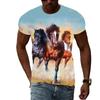 Summer Fashion Graphic Animal Horse T Shirts For Men Casual 3D Print Tee Hip Hop Harajuku Personality Round Neck Short Sleeve
