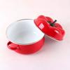 1.6/2L Tomato Enamel Pot Binaural Handle Soup Pot Cookware Saucepan  Milk