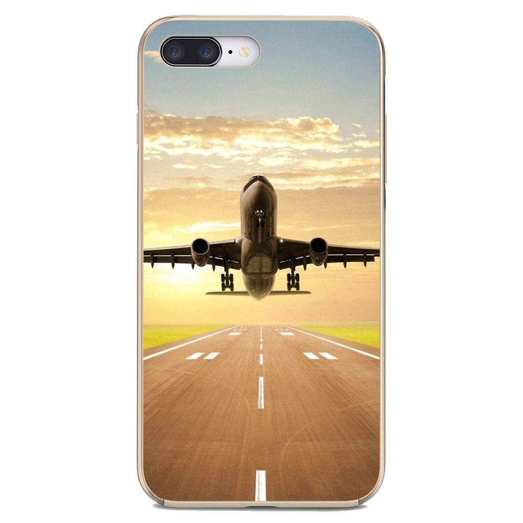 TPU Shell Covers For Oppo Realme 6 7 7i 6i C3 For Xiaomi Poco F3 F2 M3 Pro HTC U11 U12 Plus Plane With Sunset Glow Theme Poster