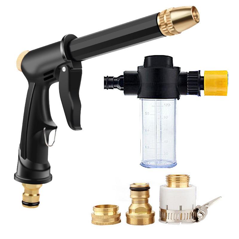 Automobile High-pressure Water Gun Copper Plated Nozzle Dual-purpose High-pressure Car Washing Garden Watering Sprinkler