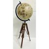 Nautical World Map Table GLOBE ORNAMENT With Antique Finish Wooden Tripod Stand for Halloween Gift