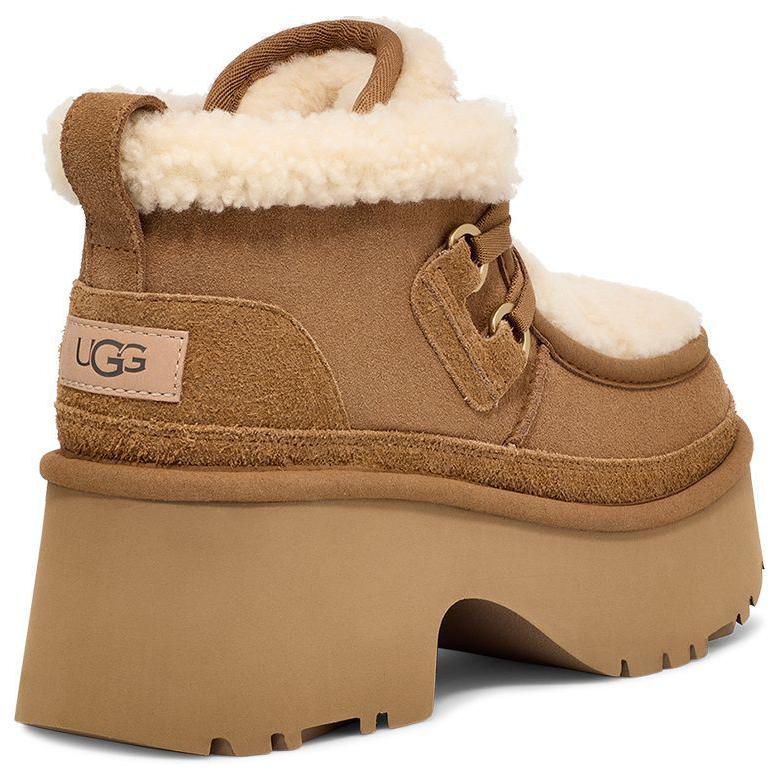 UGG Cow Split Leather Fashion Casual Short Boots Women Boots Chestnut 1167772-CHE