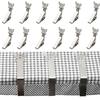 12pcs Stainless Steel Tablecloth Clips Multi-functional Picnic Table Clips  Picnic Supplies