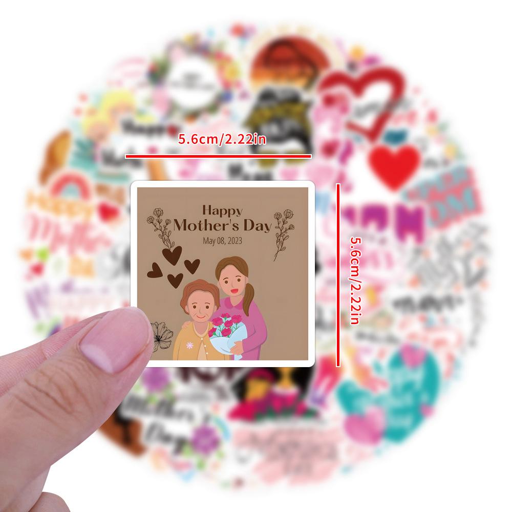 55 New Mother's Day Graffiti Stickers Decorate Notebook Suitcase Handbook Stickers