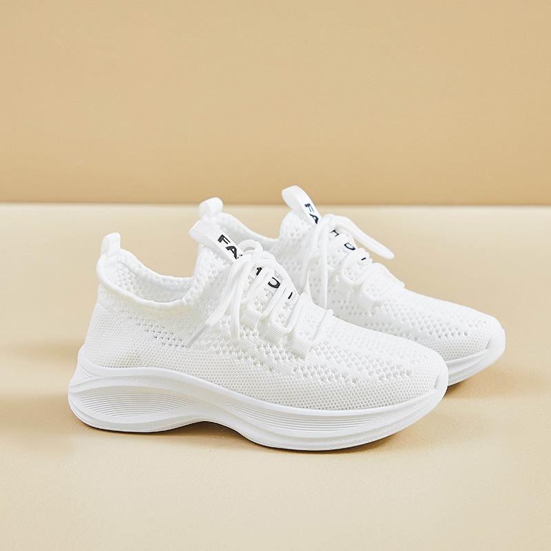 Ins Korean Version of Flying Woven Shoes Summer New Student Sports Shoes Breathable Fitness Running Casual Street Shot F987