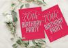 Darling Souvenir Pink Birthday Invitation Card Printable Elegant Fill or Write In Blank Party Invites 28 Pcs 5 X 7