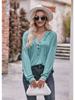 2024 New Autumn Winter Hooded Sweatshirts Women Fashion Buttons V-neck Long Sleeve Pullovers Ladies Casual Loose Hoodies