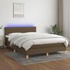 VidaXL Slat Bed Base with Mattress and LEDs, Upholstered Bed, Double Bed, Adult Bedroom Interior Bed, 3133800