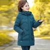 Winter Jacket Middle-aged Mother's Clothing Hooded Parkas Loose Plus Velvet Thick Winter Coat Female Warm Zipper Parka Outwear