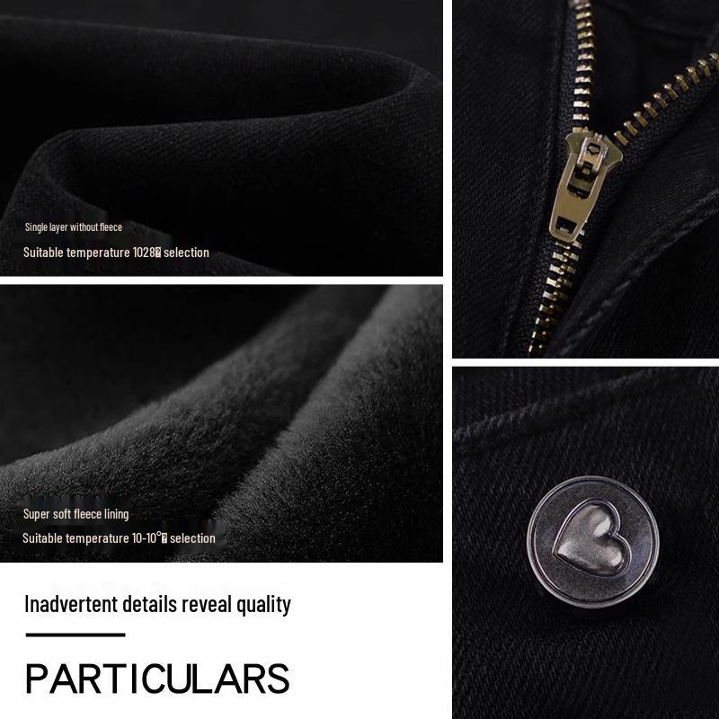 Women's Black High-Waist Slimming Straight-Leg Jeans for Spring and Autumn 2025